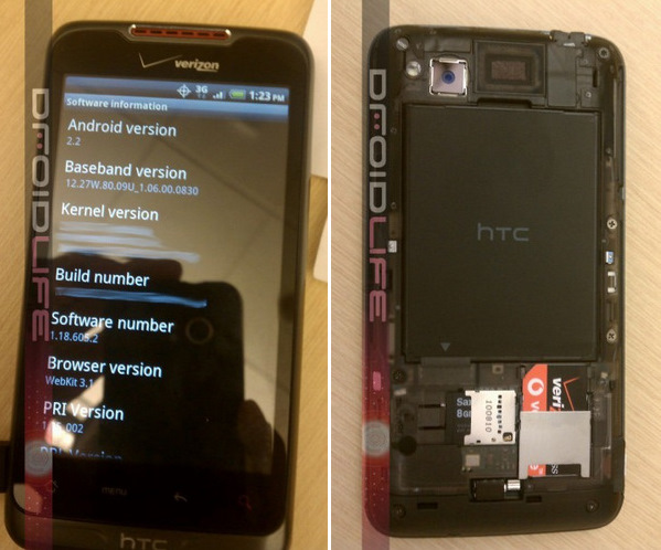 QWERTY klavyeli ve Froyo'lu HTC Merge / Lexikon'un fotoğrafları internete sızdırıldı