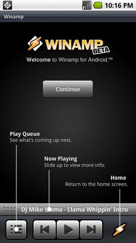 Winamp'ın Android versiyonu yayınlandı