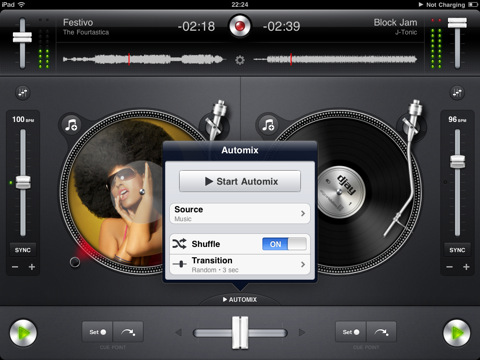 dj olmak isteyen iPad kullanıcıları için; djay for iPad AppStore'da