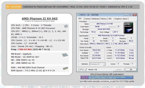 AMD'nin Phenom II X4 965 Black Edition işlemcisiyle 7.3GHz'e çıkıldı