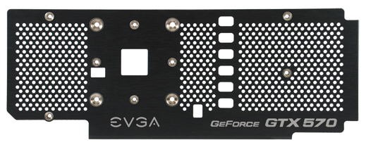 EVGA, GeForce GTX 570 için arka plaka hazırladı