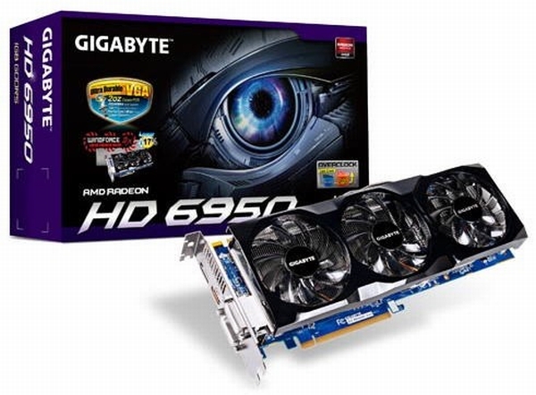 Gigabyte fabrika çıkışı hız aşırtmalı Radeon HD 6950 1GB modelini kullanıma sunuyor