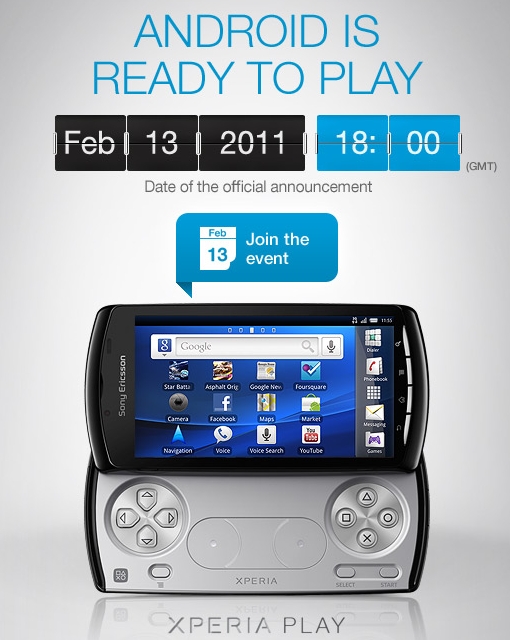 Sony Ericsson Xperia Play (PlayStation Telefon) resmiyet kazandı, geri sayım başladı