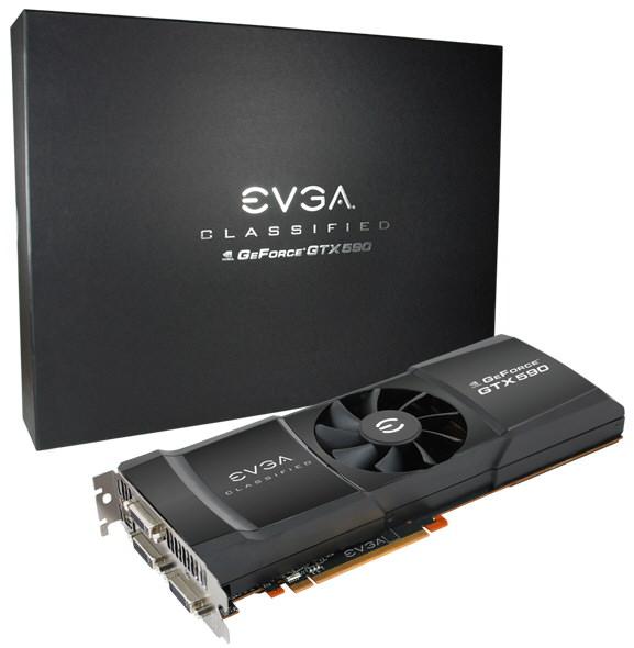 EVGA su soğutmalı GeForce GTX 590 modelini ve Quad SLI paketlerini duyurdu