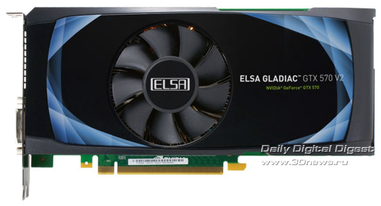 ELSA kısa boyutlu baskılı devre kullanan GeForce GTX 570 V2 modelini tanıttı