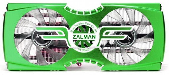 Zalman'dan Nvidia'nın GeForce GTX 570 ve 580 modelleriyle uyumlu yeni soğutucu; VF3000F