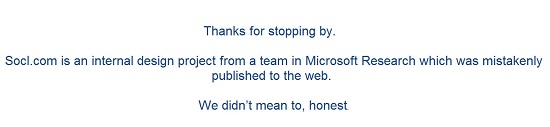 Microsoft’un sosyal arama hizmeti yanlışlıkla kendini gösterdi