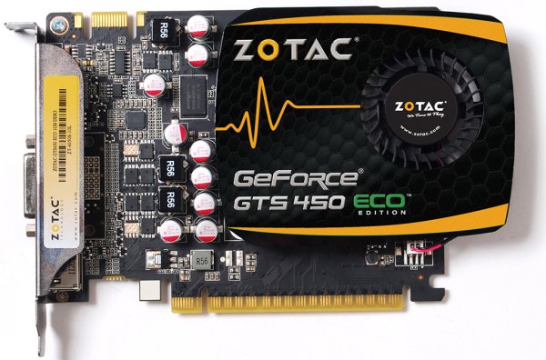 Zotac'dan enerji verimli yeni ekran kartı; GTS 450 Eco Edition