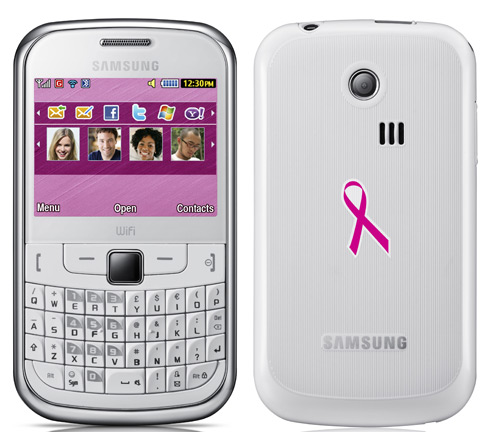 Samsung, pembe kurdele logolu Galaxy S Plus ve Chat 335 ile meme kanseriyle savaşıyor