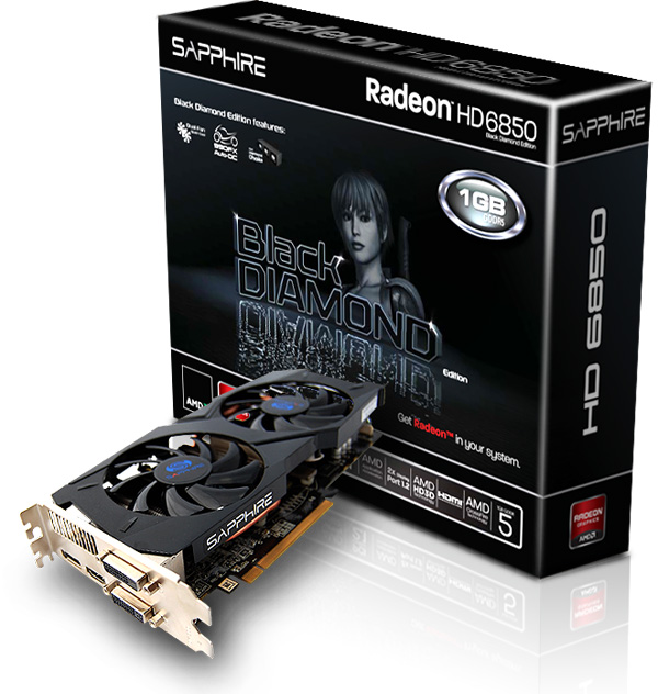 Sapphire, Radeon HD 6850 Black Diamond modelini kullanıma sunuyor