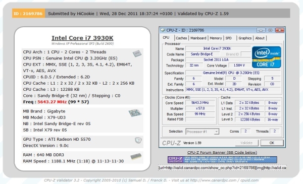 Gigabyte X79-UD3 ve Core i7-3930K ile yeni dünya rekoru