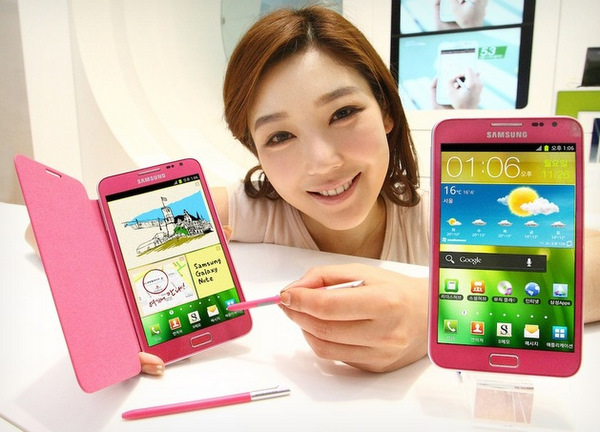 Samsung, pembe renkli Galaxy Note'u Güney Kore pazarı için duyurdu