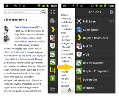 Dolphin Browser 8 Beta, Android'e özel olarak kull