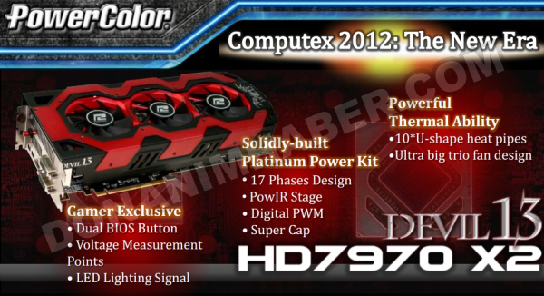 PowerColor'ın çift grafik işlemcili yeni devi Radeon HD 7970 X2 Devil13 detaylandı