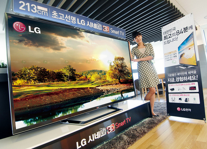 LG, 84' Cinema 3D Ultra HDTV 84LM9600'ı satışa sunuyor