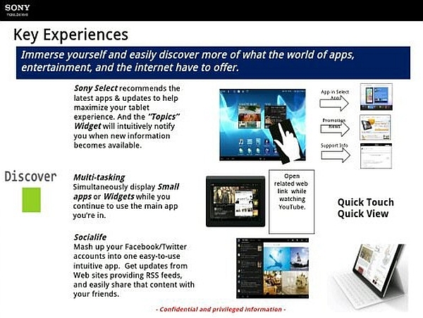 Sony Xperia Tablet ortaya çıktı