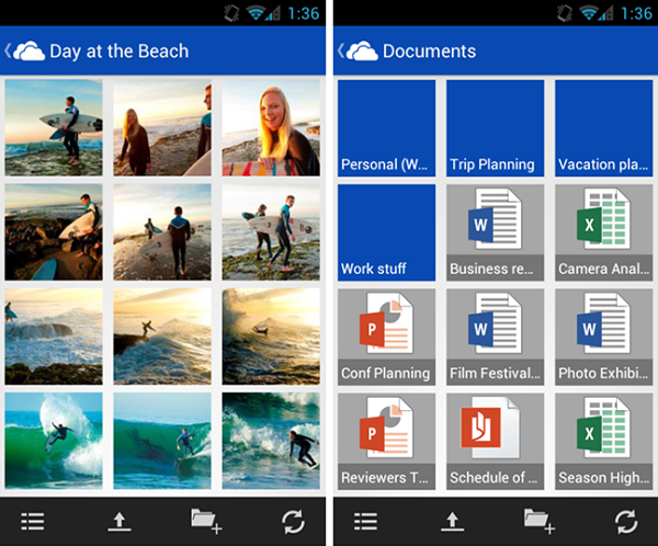 Microsoft SkyDrive tasarımını güncelledi, Android uygulaması yolda