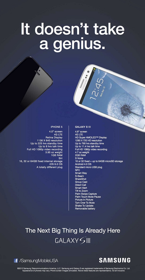Samsung: Galaxy S III'ü seçmek için dahi olmaya gerek yok
