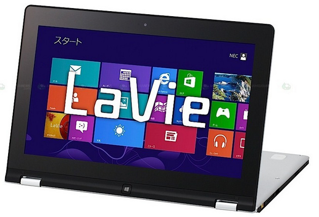 NEC'ten, Windows 8 RT işletim sistemli hibrit dizüstü bilgisayar: LaVie Y
