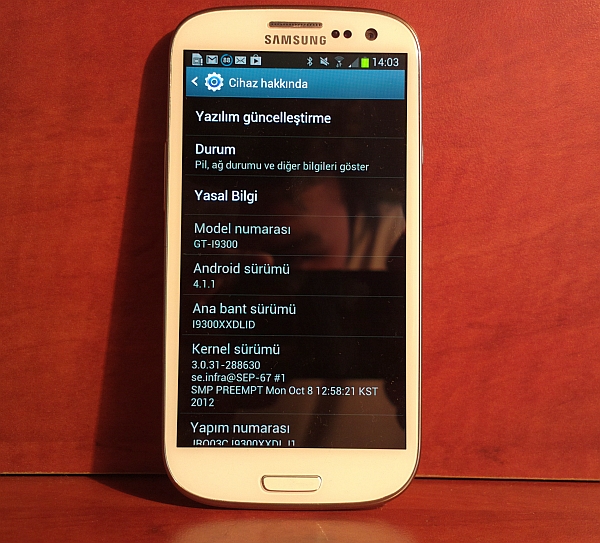 Samsung Galaxy S III için Android 4.1.1 güncellemesi Türkiye'de