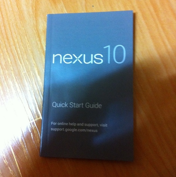 Samsung Nexus 10'a ait kullanım kılavuzu sızdı