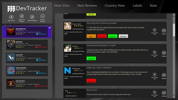 Erkan Deveci'den geliştiricilere yönelik Windows RT uygulaması : DevTracker