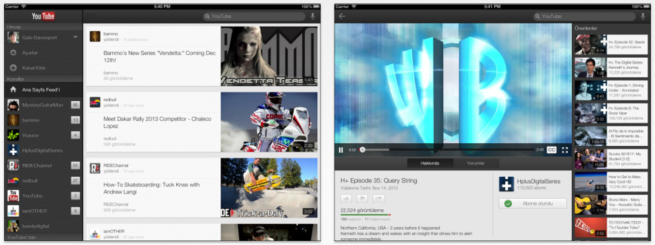iOS için YouTube, iPad ve iPhone 5 desteğine kavuştu 