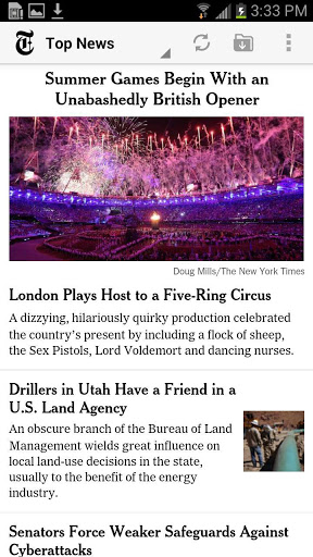 Android için NYTimes uygulaması yeni cihaz desteğiyle güncellendi