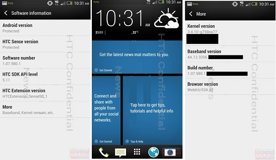 HTC M7 modeline ait yeni görseller internete sızdırıldı