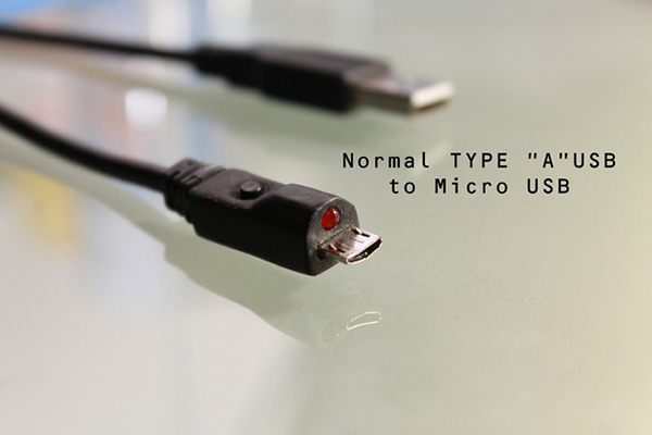 Karanlık ortamlarda sarj kablosu takma sorununa çözüm, 'USB Micro Light'