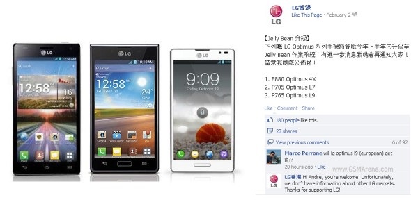 LG Optimus 4X HD, L7 ve L9 modelleri yılın ilk yarısında Jelly Bean güncellemesi alacak