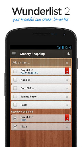 Wunderlist, Android tabletler için yayınlandı, iPad uygulaması yolda