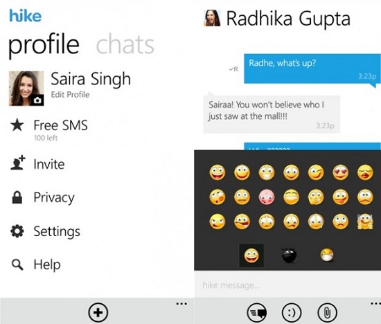 Çapraz platform sohbet uygulaması Hike, Windows Phone için yayınlandı
