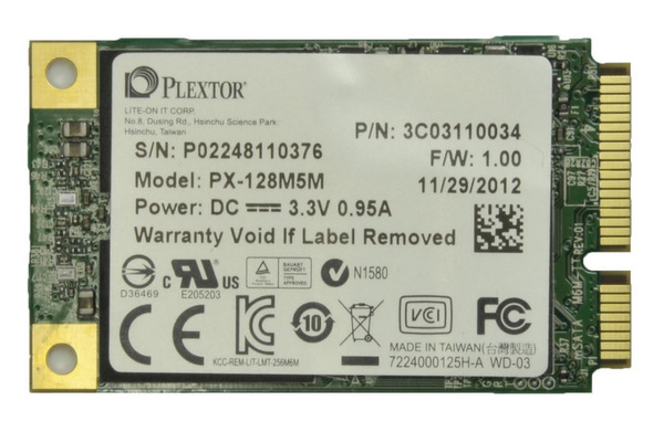 Plextor, 64 GB'lık ve 128 GB'lık mSATA SSD modellerinin satışına başladı