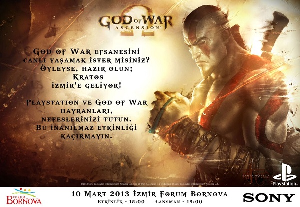 God of War : Ascension, 10 Mart'ta İzmir Forum Bornova'da lanse edilecek