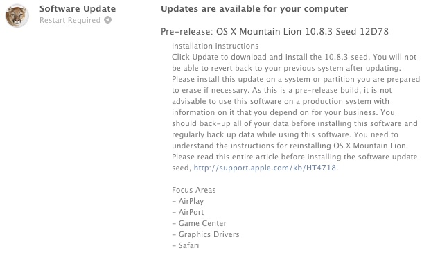 Apple, 10.8.3 için son kontrolleri yapıyor