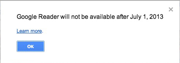 Google, Reader servisini kapatıyor