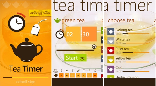 Tea Timer ile Windows Phone cihazınızı zamanlayıcıya dönüştürün