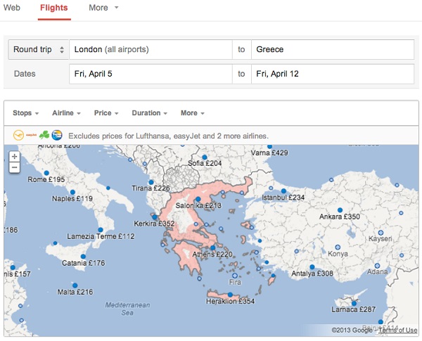Google uçuş araması Avrupa'da yayına başlıyor