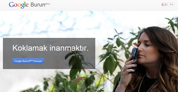 Google 1 Nisan için Burun sayfası hazırladı