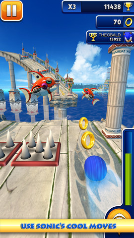 Sonic Dash iOS için ücretsiz