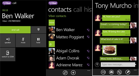 Viber, sesli görüşme desteği ile Windows Phone 8 için yayınlandı