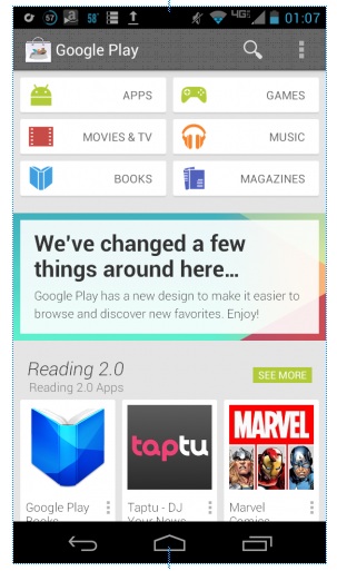 Google Play mağazasının yeni tasarımı sızdırılmış olabilir