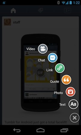 Android için Tumblr güncellendi
