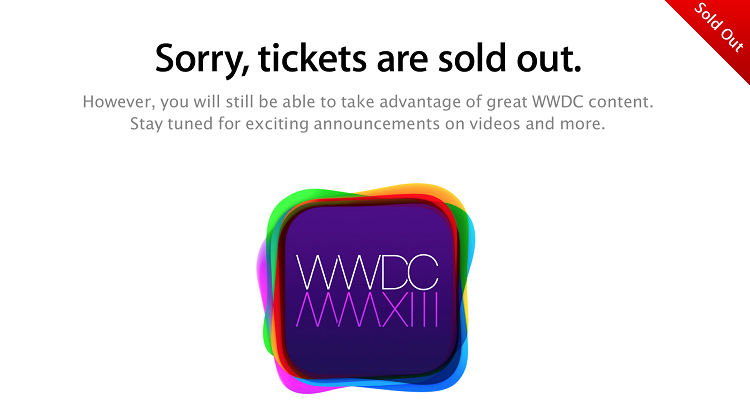 WWDC 2013'e büyük ilgi: Etkinliğin biletleri 2 dakika içerisinde tükendi