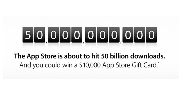 App Store 50 milyar indirme hedefine geri sayım başlattı