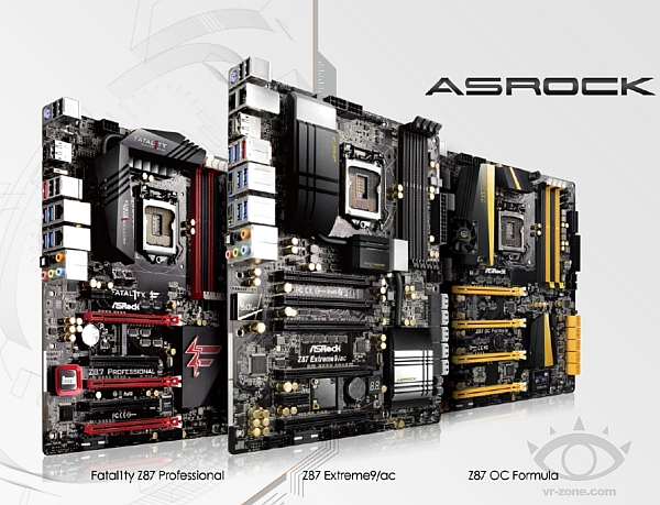 ASRock'ın yeni nesil üst seviye anakart modelleri detaylandı: Fatal1ty, OC Formula ve Extreme ailesine Z87 takviyesi