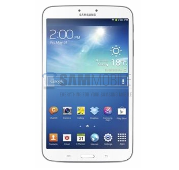 Samsung Galaxy Tab 3 8.0 ile ilgili bir görsel sızdırıldı