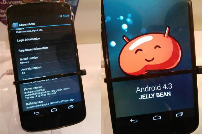 Android 4.3 işletim sistemli Nexus 4 Tayland'da görüntülendi
