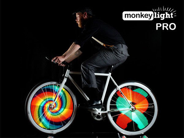 Bisiklet tekerlerini renkli ekrana çeviren proje: Monkey Light Pro